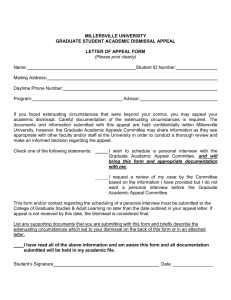Graduate Student Academic Appeal Form and Guidelines