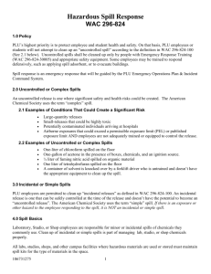 Spill Response Protocol