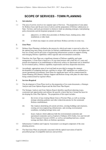 SCOPE OF SERVICES - TOWN PLANNING