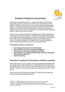 WP8 – Emotional intelligence and parenting
