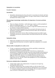 Epinephrine in resuscitation Executive Summary Introduction