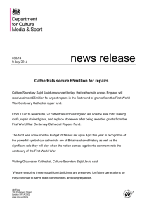 Cathedrals secure £5million for repairs press notice