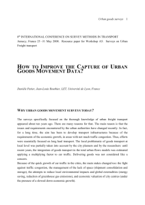 How to Improve the Capture of Urban Goods Movement Data?