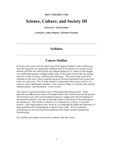 Science, Culture, and Society III