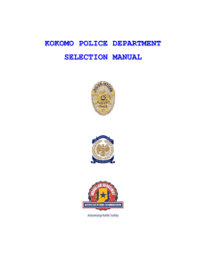 Kokomo Police Department Selection Manual