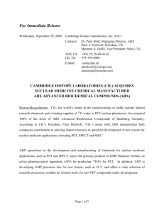 For Immediate Release - Cambridge Isotope Laboratories