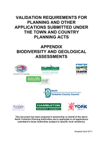 Application Validation Requirements Biodiversity Geological