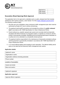 Excavation (road opening) work approval