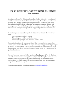 Psi Chi/Psychology Student Alliance - CSU Psi Chi/PSA