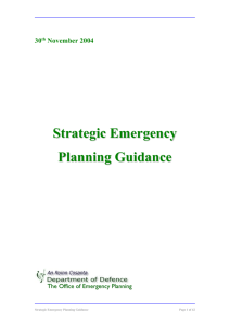 Strategic Emergency Planning in Ireland