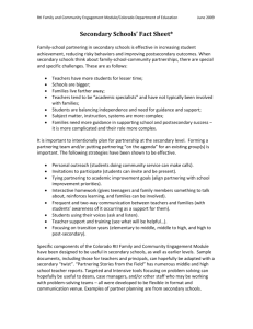 Secondary Schools* Fact Sheet* - Colorado Department of Education