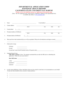 departmental application form - California State University San Marcos