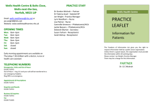 Practice Leaflet for Patients