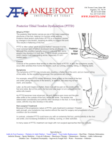 Posterior Tibial Tendon Dysfunction Info Form