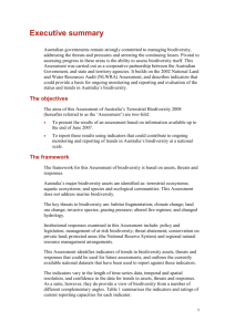 Executive summary Assessment of Australia`s Terrestrial Biodiversity