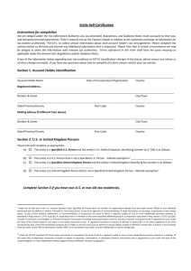 Entity Self-Certification Form - Cayman Islands Department of