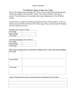 What Is The Thesis Of A Research Essay The Different Classes On Board The Titanic An Essay On Health also Research Proposal Essay Titanic Essay Outlineplease Fill Out The Following Using Details And Thesis For Compare And Contrast Essay