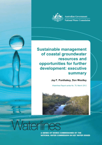 Sustainable management of coastal groundwater resources and