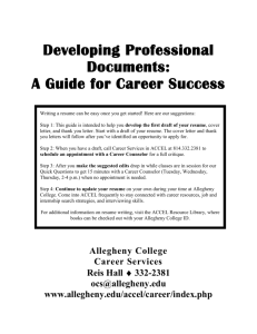 Developing Professional Documents: A Guide for Career Success