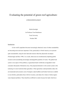 Evaluating the potential of green roof agriculture: