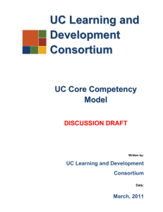 UC Learning and Development Consortium Core Competency Model