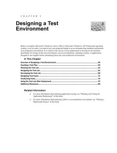 Overview of Designing a Test Environment