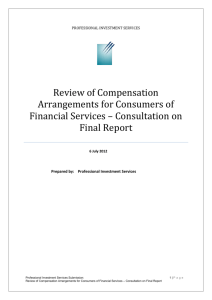 Submission to the Review of compensation arrangements for