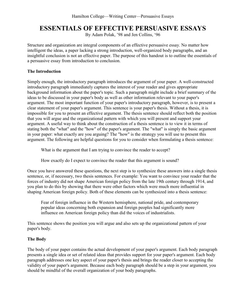 persuasion techniques psychology essay