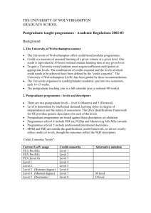 Postgraduate taught programmes - Academic Regulations 2002-03