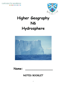 HYDROSPHERE NOTES BOOKLET