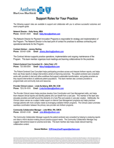 Support Roles for Your Practice The following support roles are