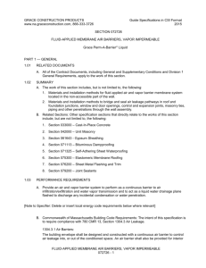 fluid-applied membrane air barriers, vapor impermeable