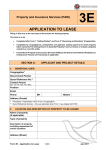 Form 3E – Application to Lease