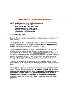 Welcome to Cardiac Rehabilitation