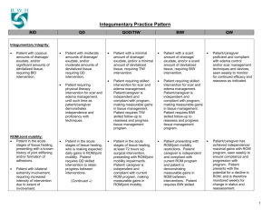 Integumentary Practice Pattern: