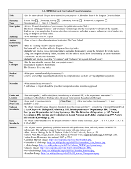 AP Simpson Diversity Index Lab 11-12