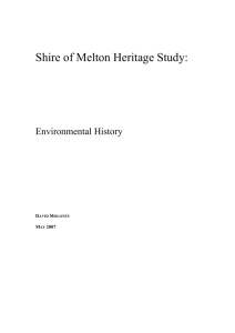 SHIRE OF MELTON HERITAGE STUDY
