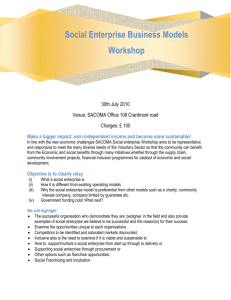 Social Enterprise Business Models-workshop- FINAL