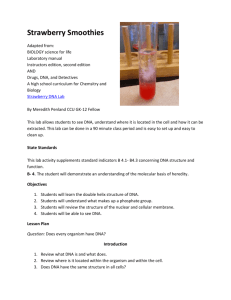 Strawberry Smoothies Adapted from: BIOLOGY science for life