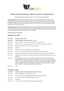 Application/utilization of genetic resources for effective conservation