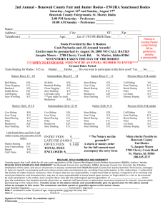 3rd Annual – Drovers Junior Rodeo Association