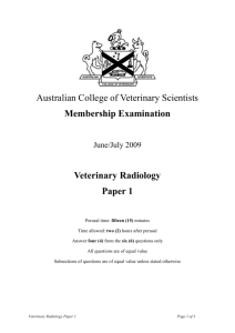 Veterinary Radiology - Australian College of Veterinary Scientists