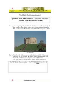 Worksheet: Medieval Life - Norman Conquest