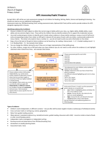 APP: Assessing Pupils` Progress – Maths