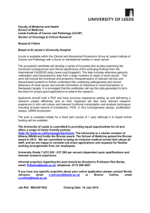 Job Description - Jobs at the University of Leeds