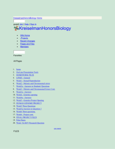 KreiselmanHonorsBiology - Speciation StoryBook Rubric