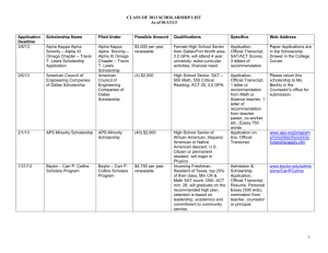 Application Deadline