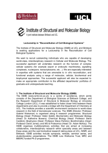 UCL DEPARTMENT OF BIOCHEMISTRY & MOLECULAR BIOLOGY