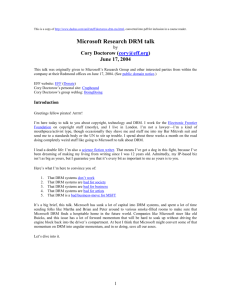 Microsoft Research DRM talk