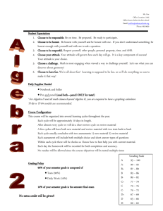 Algebra 2 Course Information